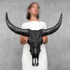Black Carved Buffalo Skulls with Flower Mandala motif | Skull,A/187