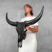 Black Carved Buffalo Skulls with Flower Mandala motif | Skull,A/187