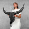 Black Carved Buffalo Skulls with Flower Mandala motif | Skull,A/187