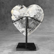 Wonderful Zebra Crystal Heart-Shaped on a custom stand CH/519