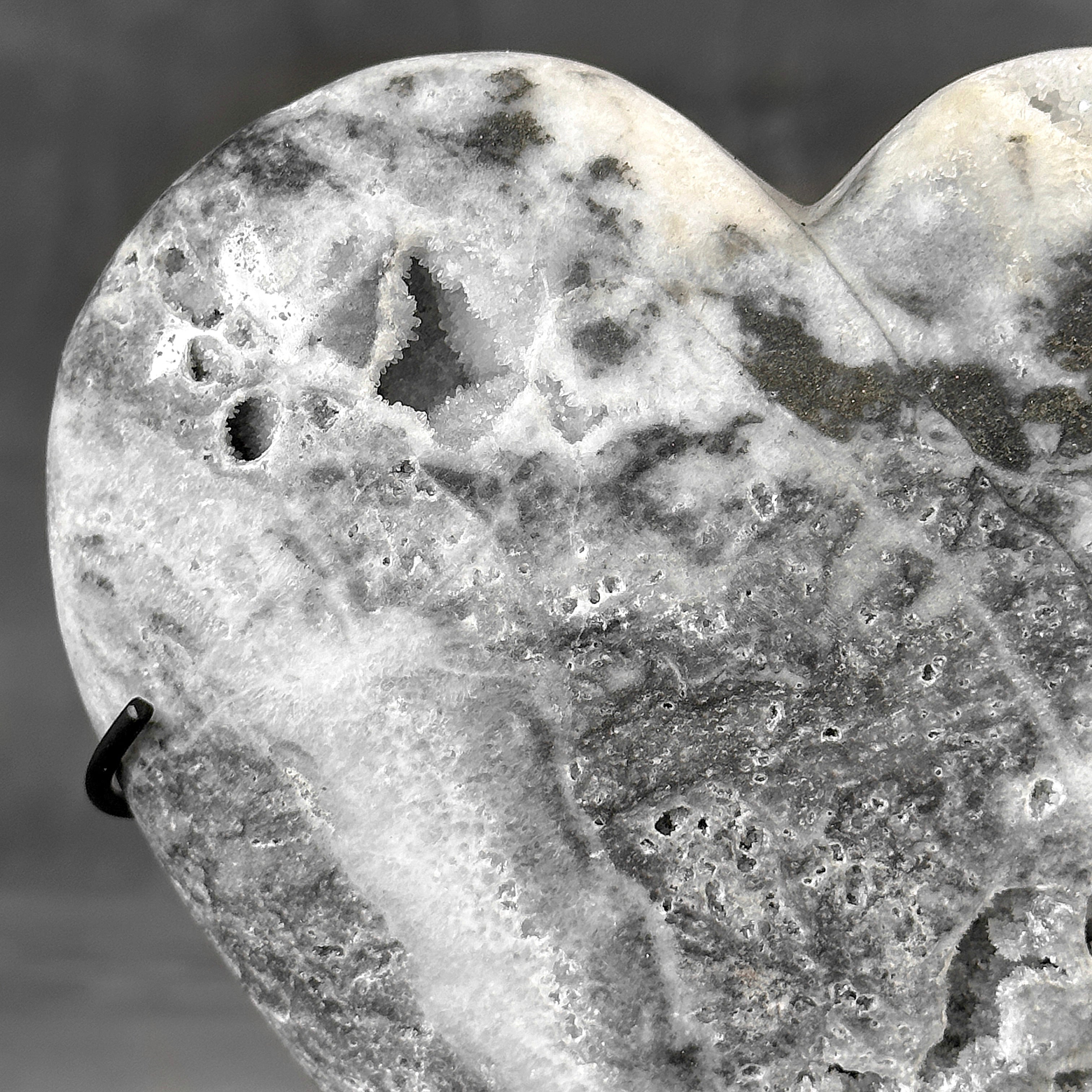 Wonderful Zebra Crystal Heart-Shaped on a custom stand CH/519