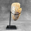 Stunning Heart Shape of Yellow Crystal Rock on a custom stand CH/520