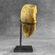 Stunning Heart Shape of Yellow Crystal Rock on a custom stand CH/522