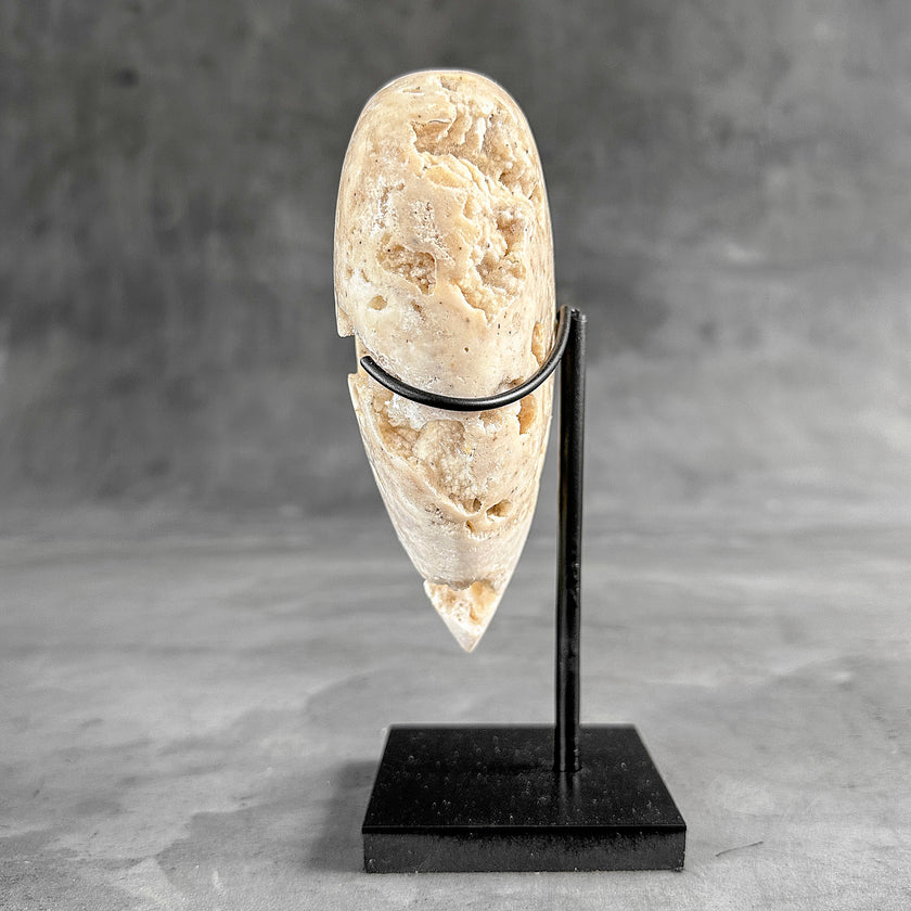 Wonderful White Druzy Crystal Sphere on a custom stand CH/523