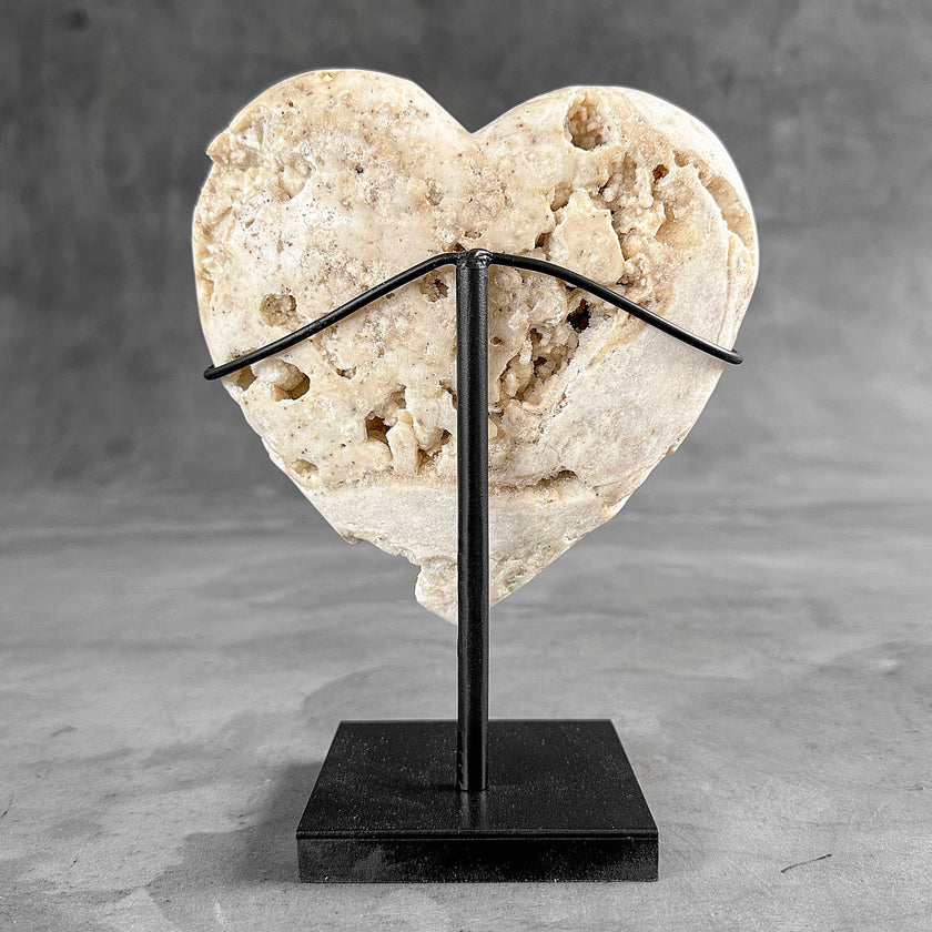 Wonderful White Druzy Crystal Sphere on a custom stand CH/523