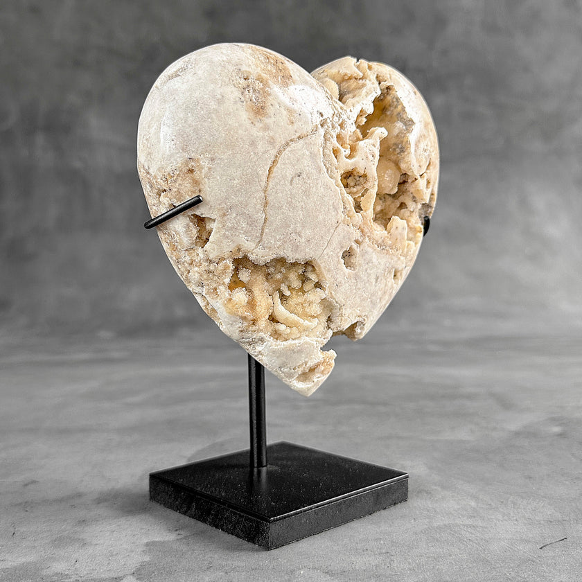 Wonderful White Druzy Crystal Sphere on a custom stand CH/523