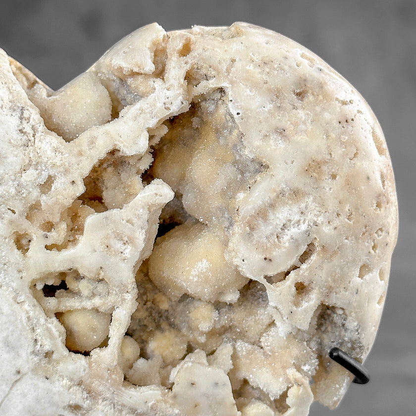 Wonderful White Druzy Crystal Sphere on a custom stand CH/523