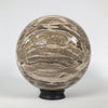 Wonderful Petrified Wood Sphere on a Custom Stand PS 534