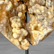 Stunning Heart Shape of Yellow Crystal Rock on a custom stand CH/524