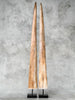 Pair of Natural Tusks on Stand – Rustic Bone Sculpture, Tribal-Inspired Home Accent - Tusk,A/054