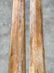 Pair of Natural Tusks on Stand – Rustic Bone Sculpture, Tribal-Inspired Home Accent - Tusk,A/054