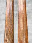Pair of Natural Tusks on Stand – Rustic Bone Sculpture, Tribal-Inspired Decor, Earthy Accent - Tusk,A/052