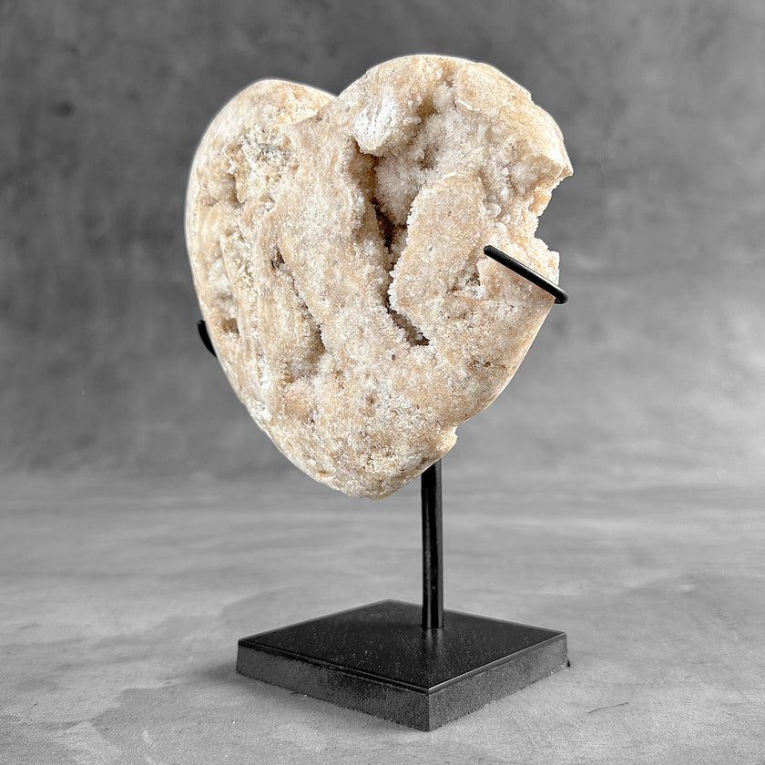 Wonderful White Druzy Crystal Sphere on a custom stand CH/527