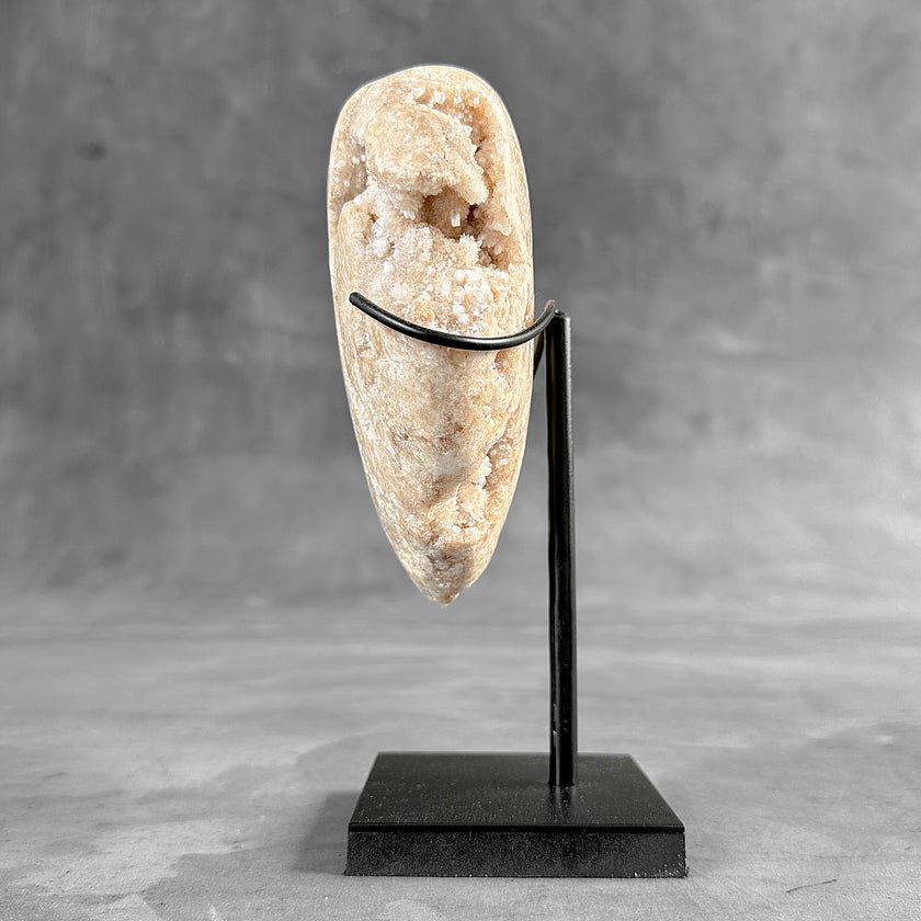 Wonderful White Druzy Crystal Sphere on a custom stand CH/527