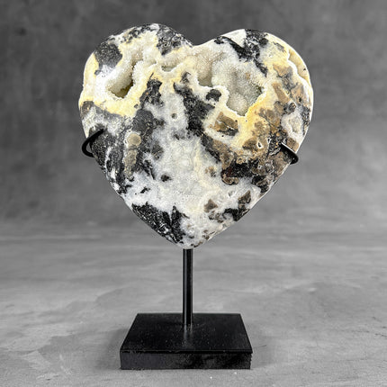 Wonderful Zebra Crystal Heart-Shaped on a custom stand CH/528