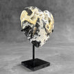 Wonderful Zebra Crystal Heart-Shaped on a custom stand CH/528