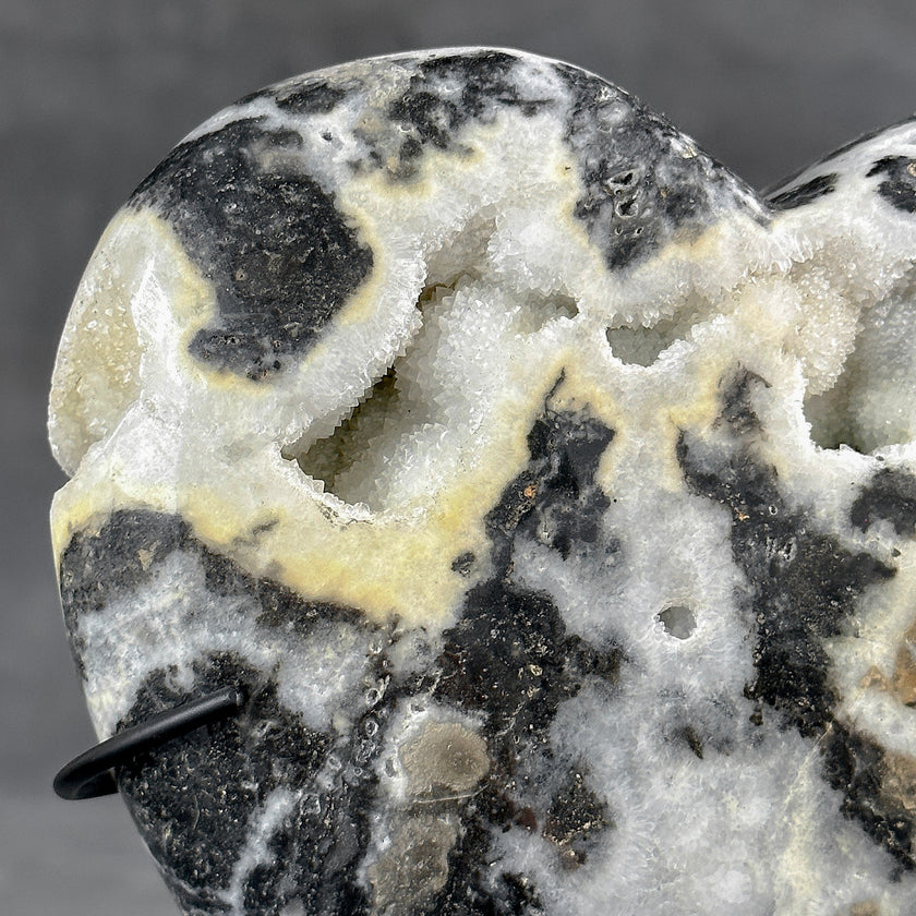 Wonderful Zebra Crystal Heart-Shaped on a custom stand CH/528