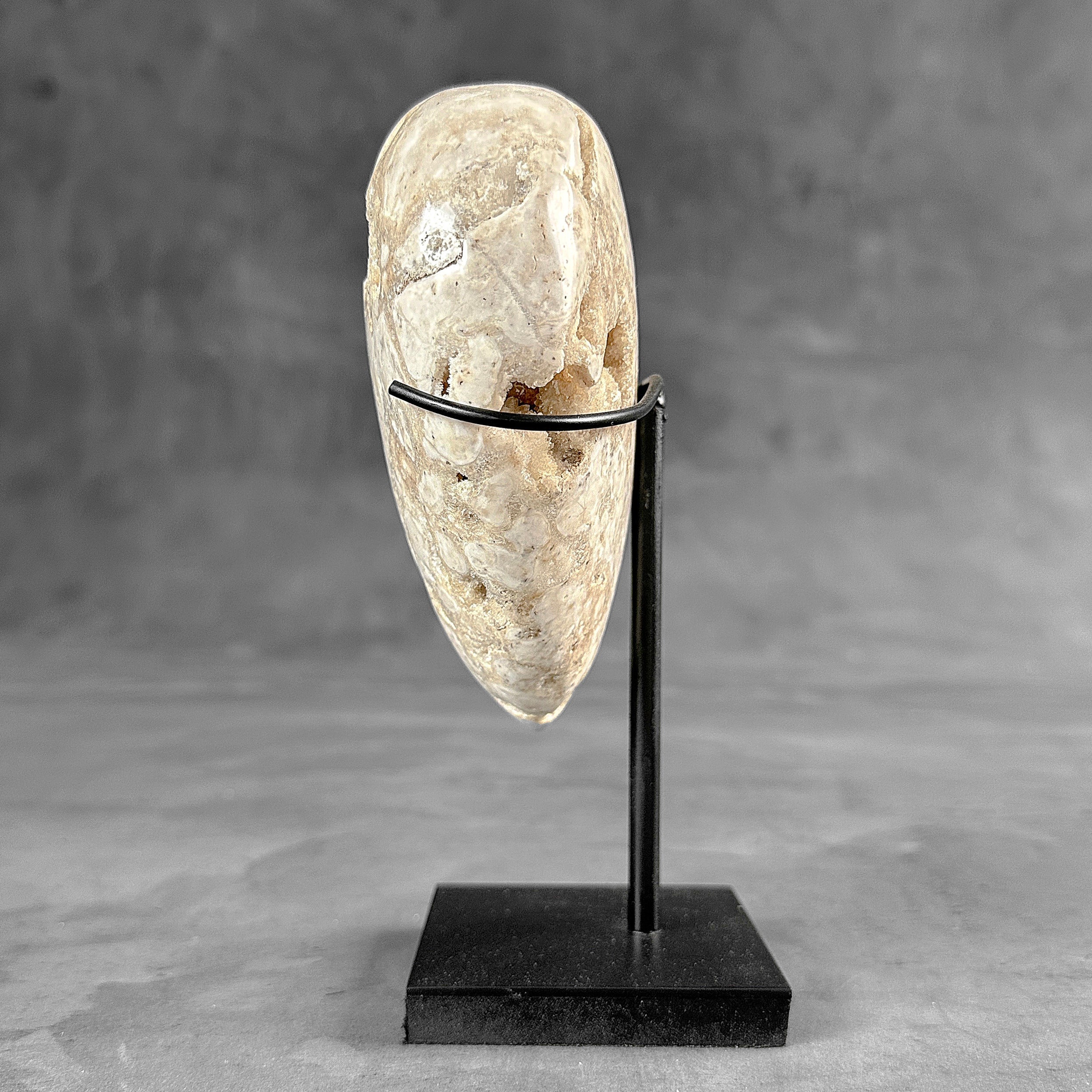 Wonderful White Druzy Crystal Sphere on a custom stand CH/529