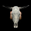 Bull Skull Carved Indian - Skull,A/153