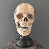 Stunning Hand Carved Wooden Human Skull With a Beautiful Natural Grain - 21/EX/788