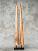 air of Natural Tusks on Stand – Rustic Tribal Decor, Bone Sculpture - Tusk,A/045