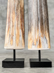 Natural Tusks on Stand – Rustic Tribal Decor – Organic Home Accent – Earthy home interiors - Set of 2 - Tusk,A/056