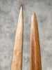 Pair of Natural Tusks on Stands – Organic Coastal Sculptures | Rustic Modern Home Accent | Sleek Earth-Inspired Display Pieces - Tusk,A/055