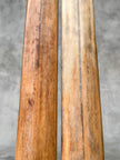 Pair of Natural Tusks on Stand – Rustic Bone Sculpture, Tribal-Inspired Home Accent - Tusk,A/051
