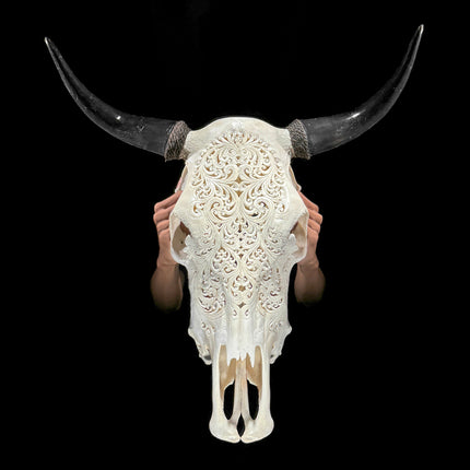 Bull Skull Carved Tradball - Skull,A/150