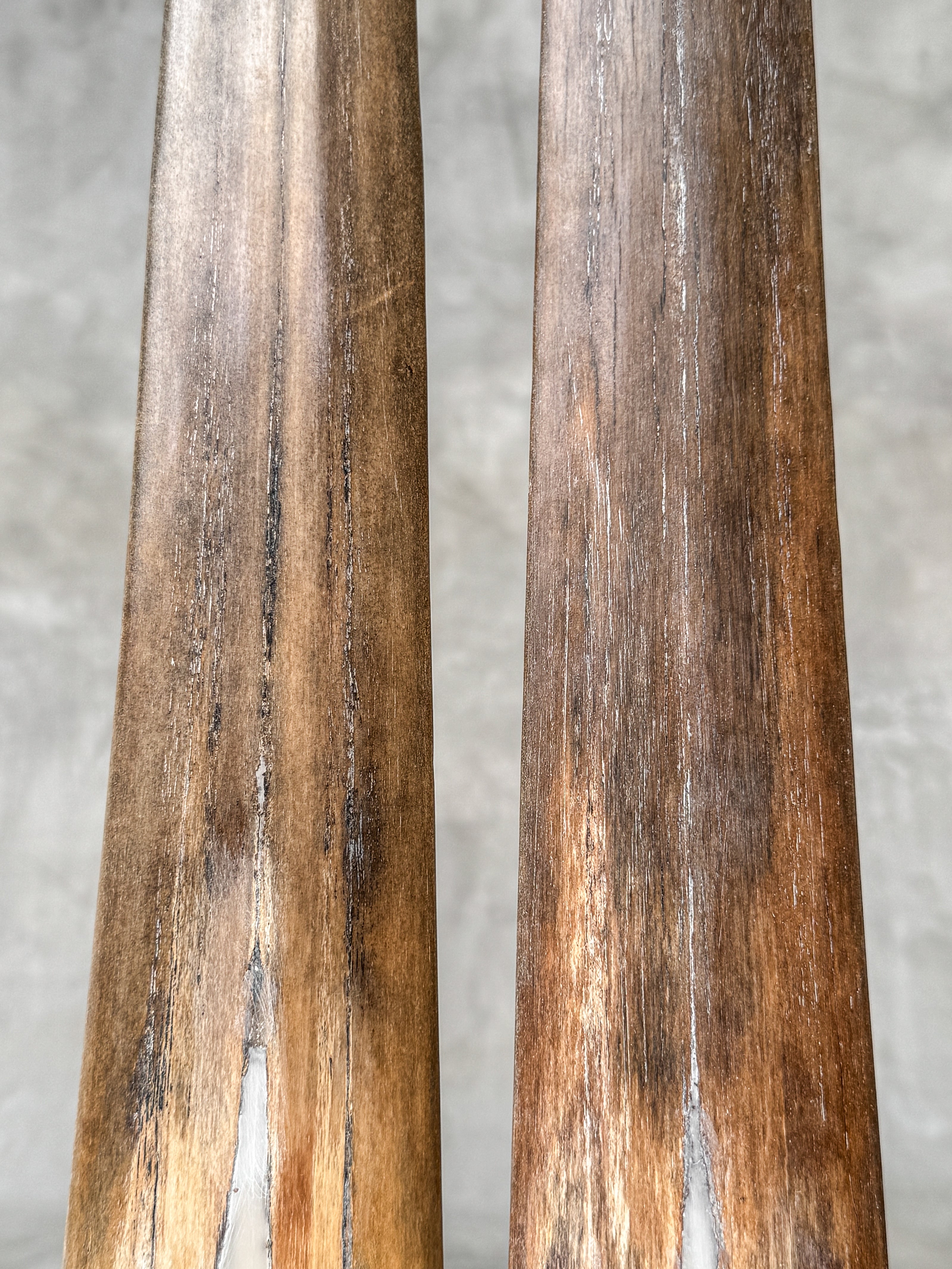 Pair of Natural Tusks on Stand – Tribal Bone Sculpture, Rustic Decor, Organic AccentTusk,A/044