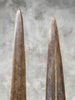 Pair of Natural Tusks on Stand – Tribal Bone Sculpture, Rustic Decor, Organic AccentTusk,A/044