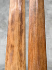 Pair of Natural Tusks on Stand – Rustic Bone Sculpture, Tribal-Inspired Decor, Earthy Accent - Tusk,A/050