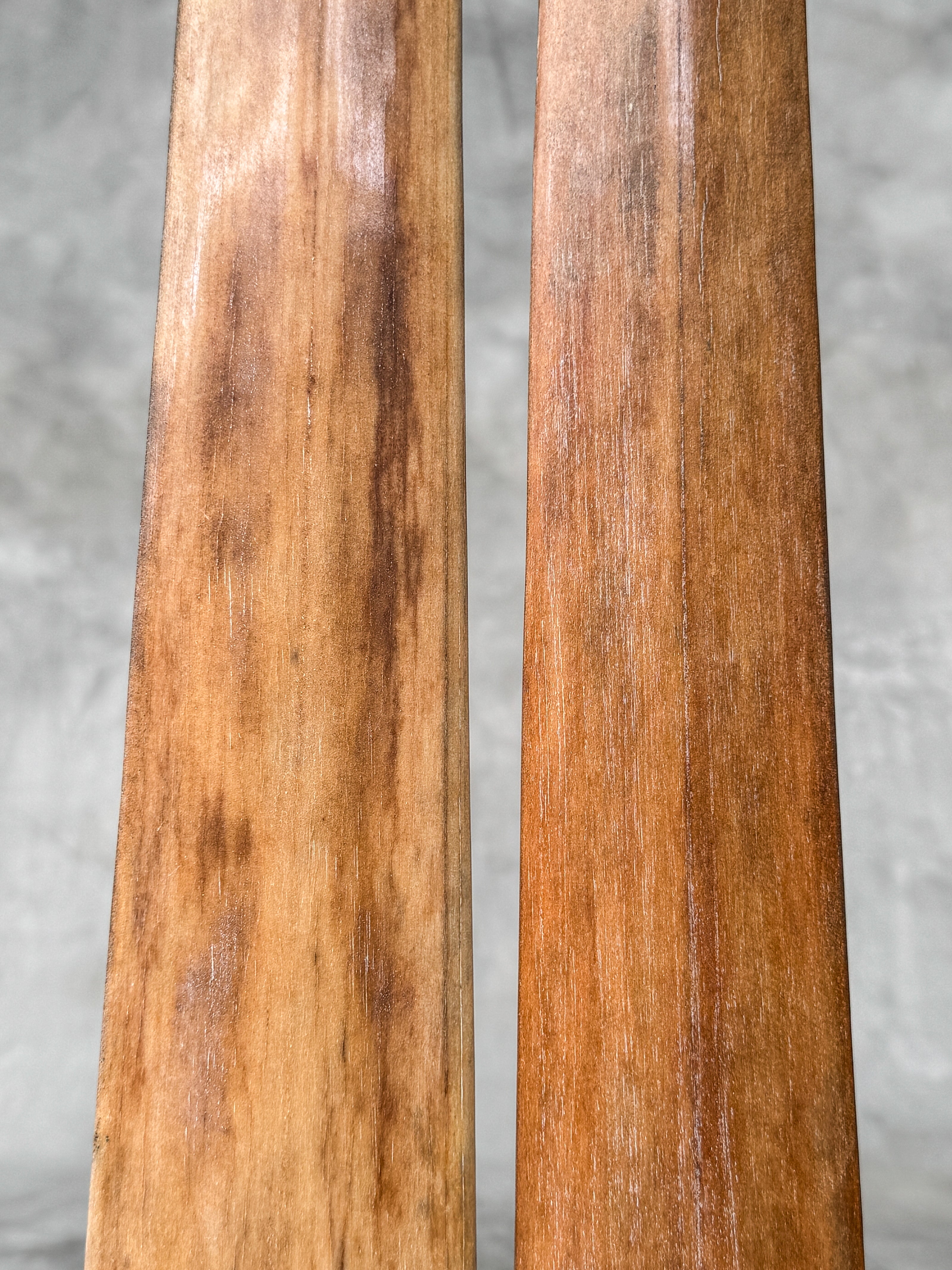Pair of Natural Tusks on Stand – Rustic Bone Sculpture, Tribal-Inspired Decor, Earthy Accent - Tusk,A/050