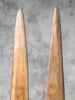Pair of Natural Tusks on Stand – Rustic Bone Sculpture, Tribal-Inspired Decor, Earthy Accent - Tusk,A/050