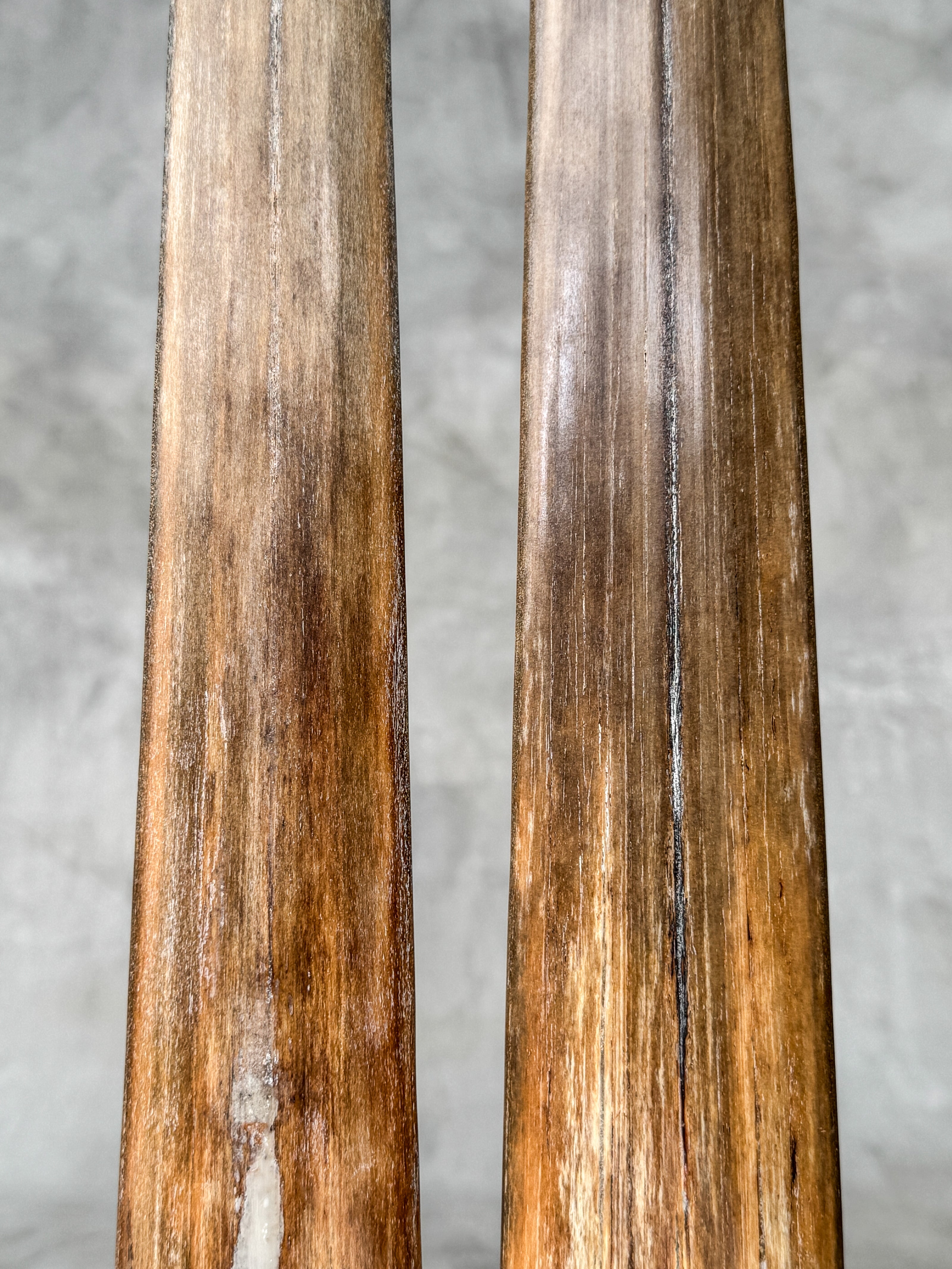 Pair of Natural Tusks on Stand – Rustic Bone Sculpture, Tribal-Inspired Decor, Organic Accent - Tusk,A/048