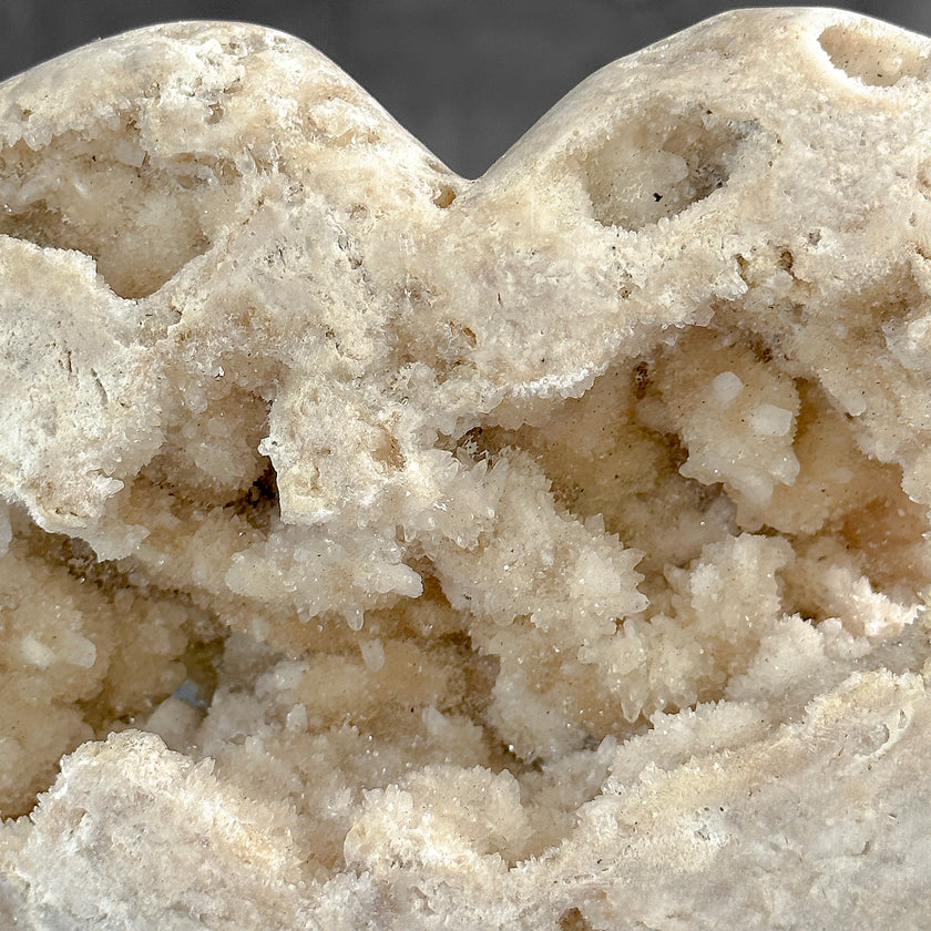 Wonderful White Druzy Crystal Sphere on a custom stand CH/573