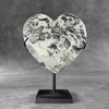 Wonderful Zebra Crystal Heart-Shaped on a custom stand CH/574