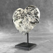 Wonderful Zebra Crystal Heart-Shaped on a custom stand CH/574