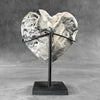 Wonderful Zebra Crystal Heart-Shaped on a custom stand CH/574