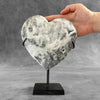 Wonderful Zebra Crystal Heart-Shaped on a custom stand CH/576