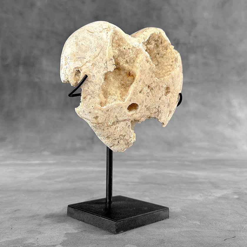 Wonderful White Druzy Crystal Sphere on a custom stand CH/578