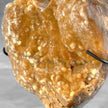 Stunning Heart Shape of Yellow Crystal Rock on a custom stand CH/579