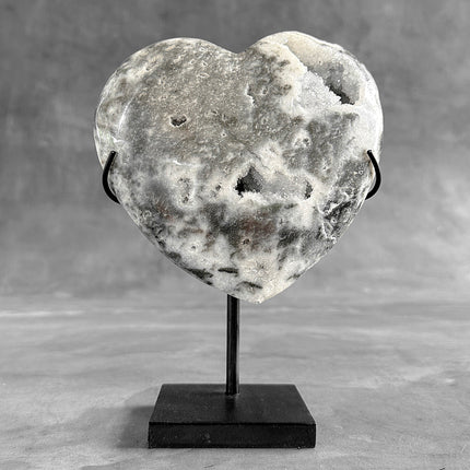 Wonderful Zebra Crystal Heart-Shaped on a custom stand CH/581