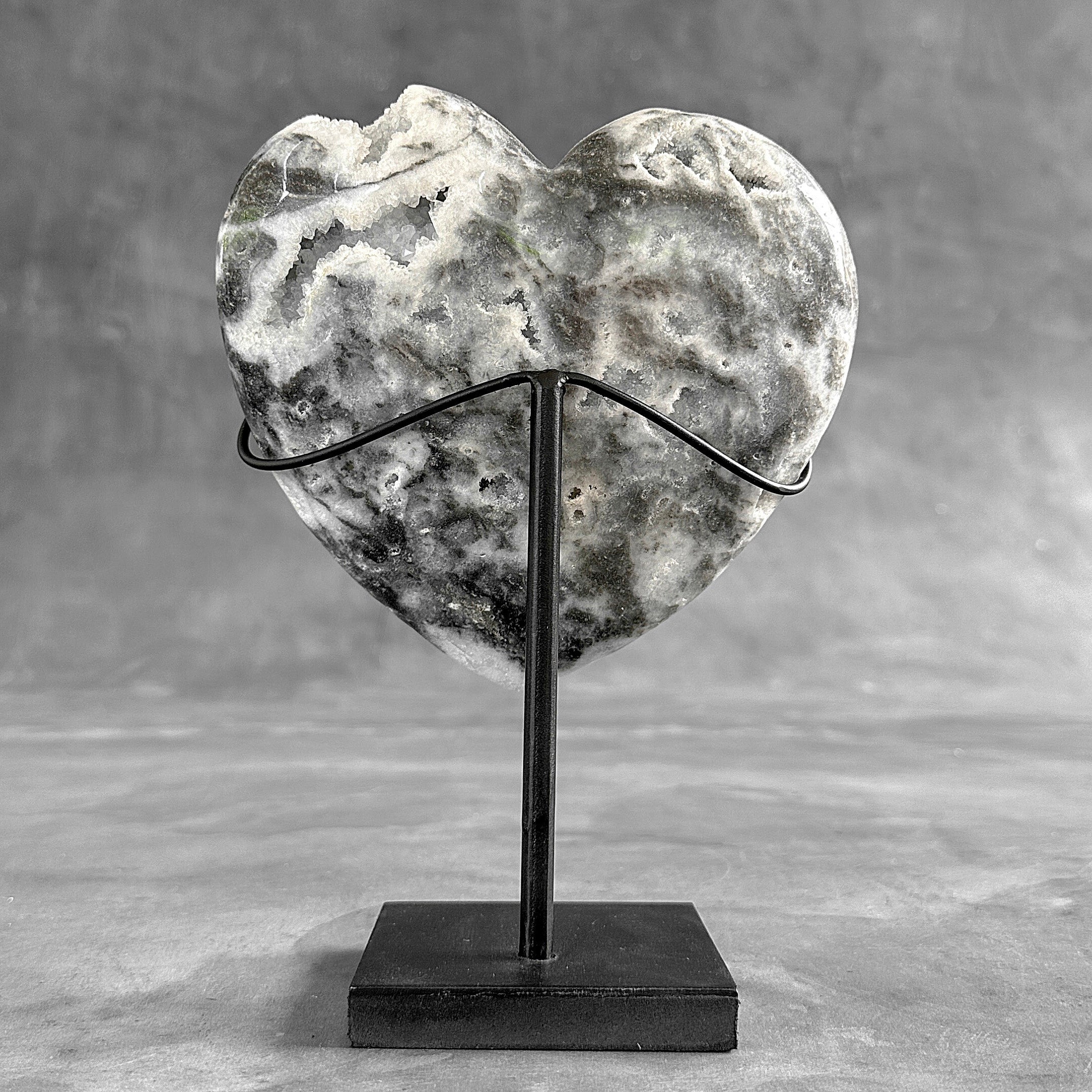 Wonderful Zebra Crystal Heart-Shaped on a custom stand CH/581