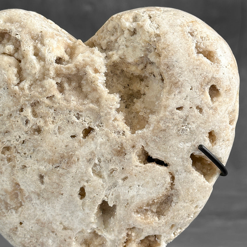 Wonderful White Druzy Crystal Sphere on a custom stand CH/582