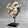 Wonderful Zebra Crystal Heart-Shaped on a custom stand CH/583