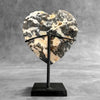 Wonderful Zebra Crystal Heart-Shaped on a custom stand CH/583