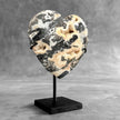 Wonderful Zebra Crystal Heart-Shaped on a custom stand CH/583