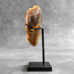 Stunning Heart Shape of Yellow Crystal Rock on a custom stand CH/585