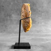 Stunning Heart Shape of Yellow Crystal Rock on a custom stand CH/585